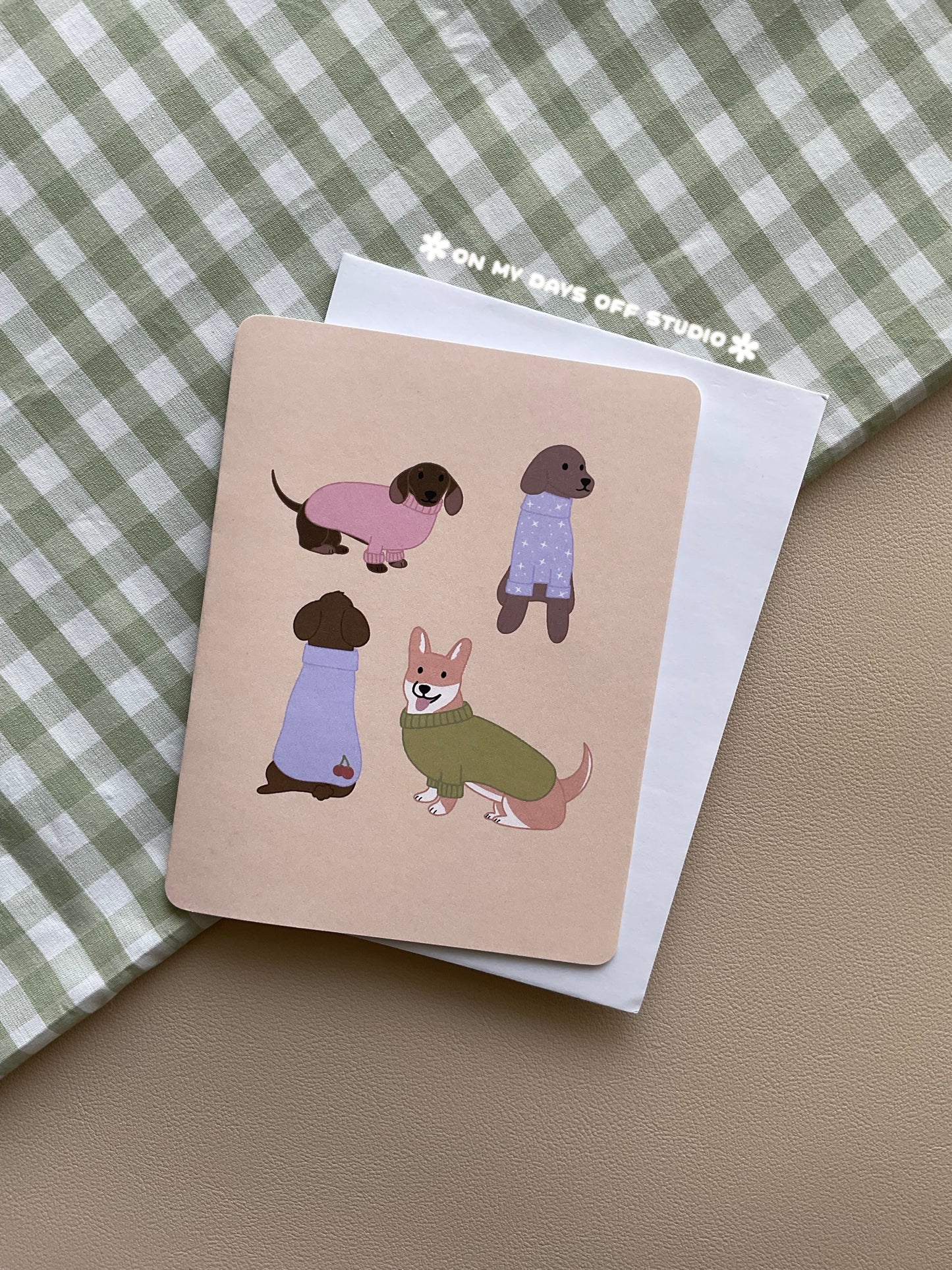 Dogs In Sweaters Greeting Card