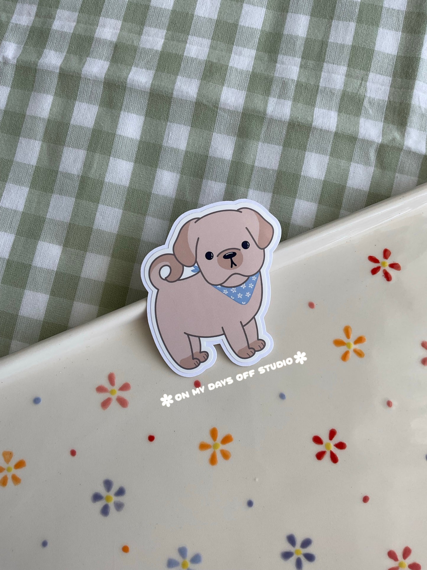 Pug Vinyl Sticker