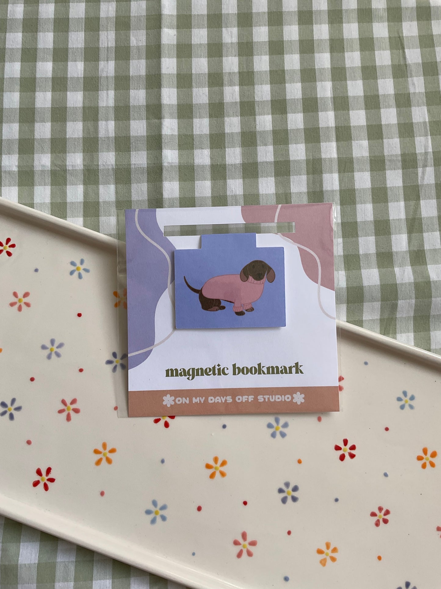 Dachshund In A Sweater Magnetic Bookmark