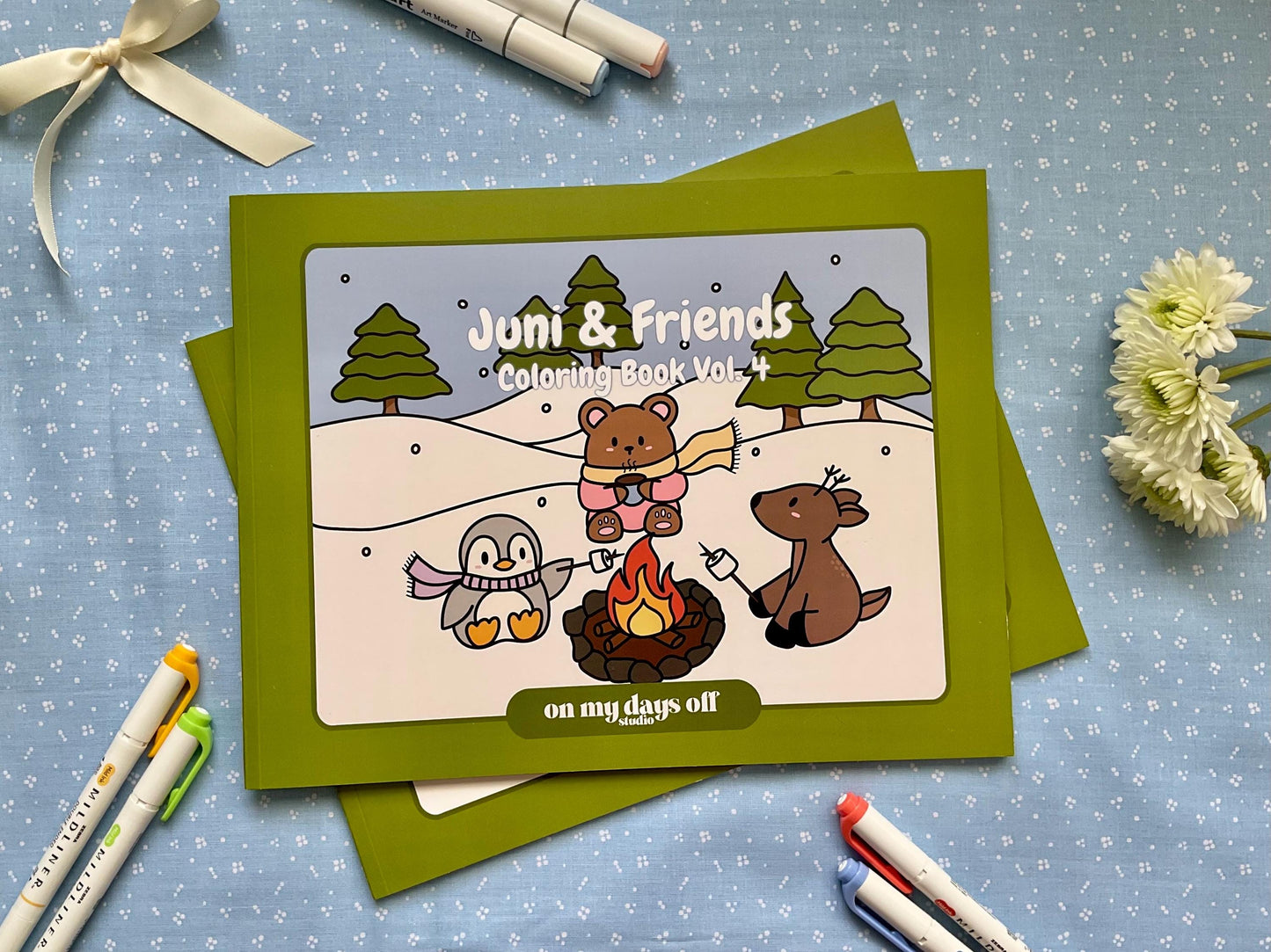 Juni and friends coloring book volume 4 is winter themed