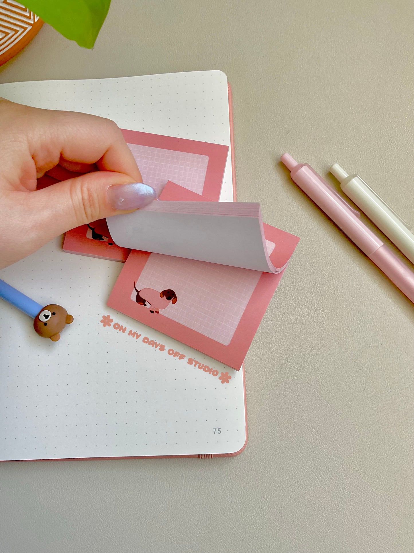 Cozy Dachshund Sticky Notes