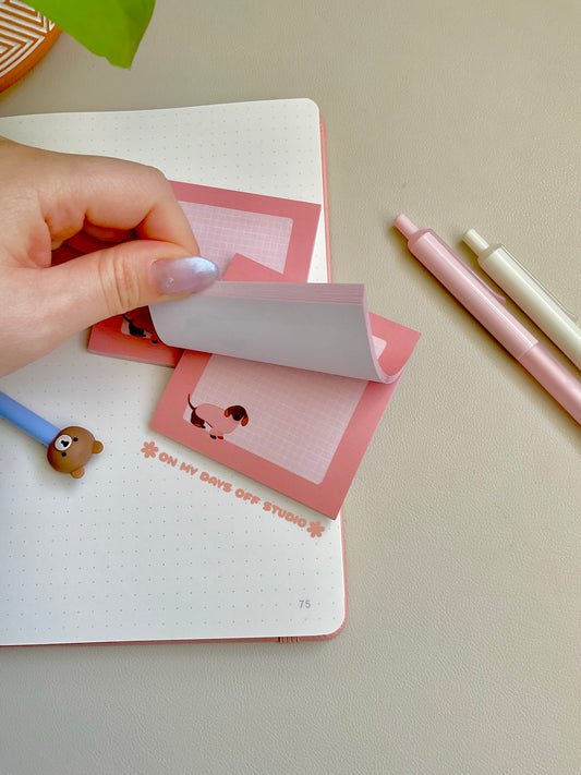 Cozy Dachshund Sticky Notes