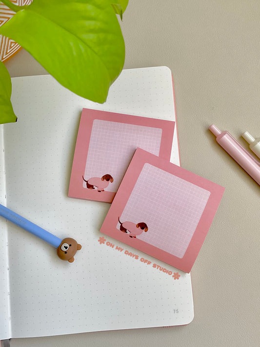 Cozy Dachshund Sticky Notes
