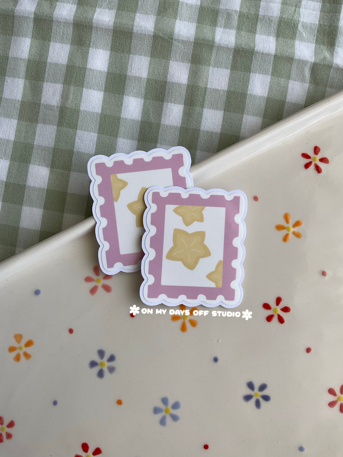Star Fruit Stamp Vinyl Sticker
