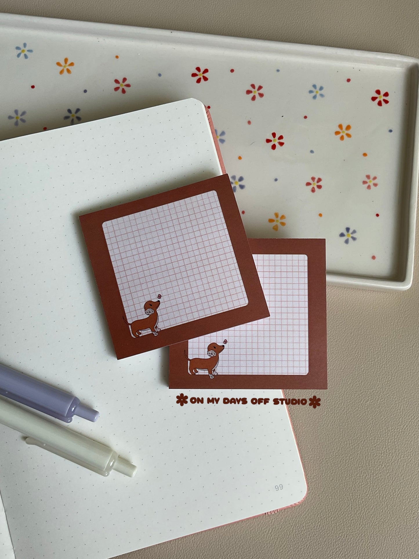 Brown Dachshund Sticky Notes