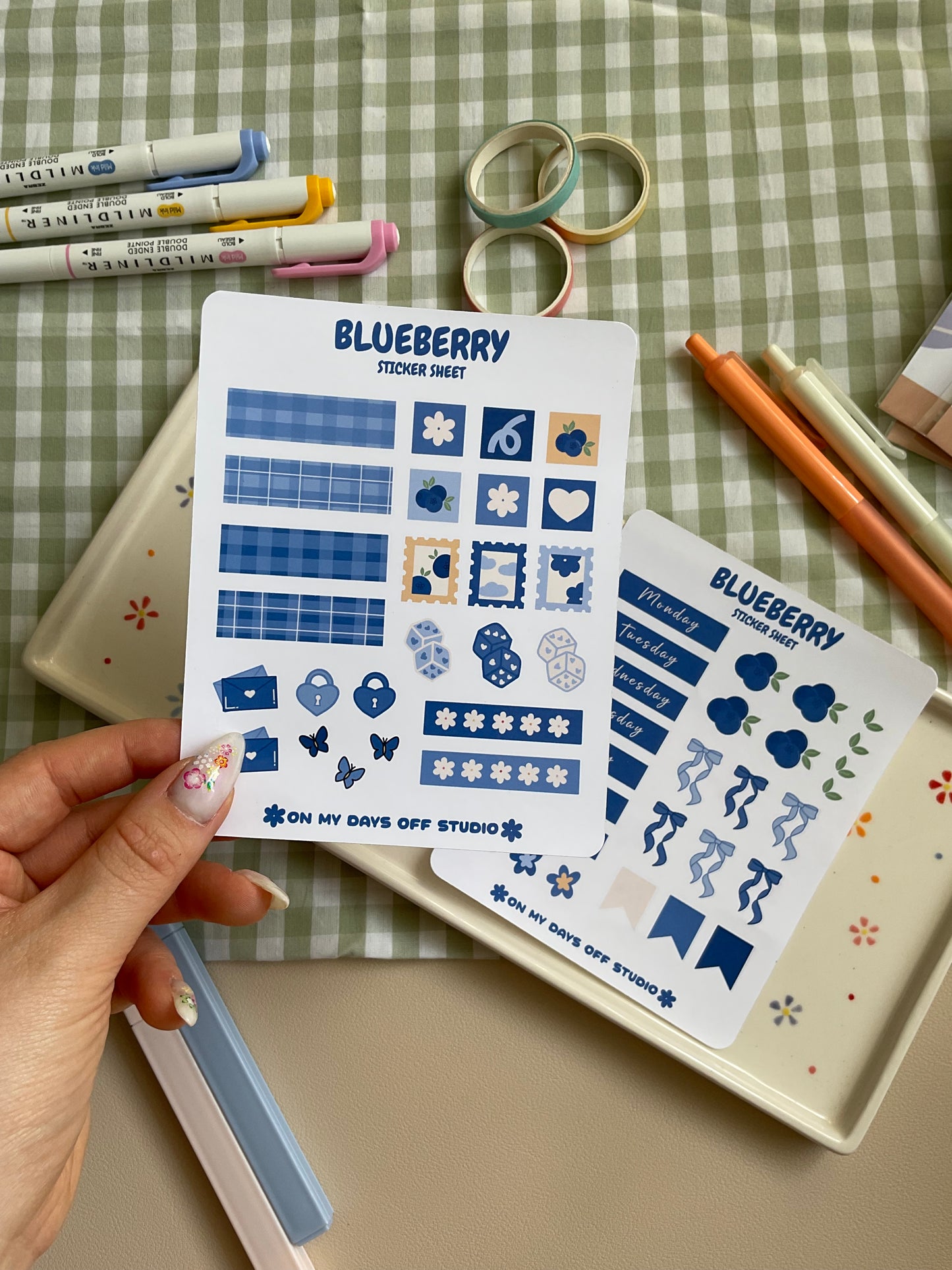 Blueberry Journal Sticker Set