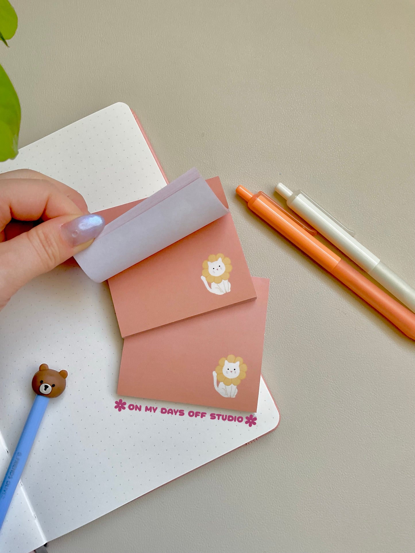Sunflower Cat Sticky Notes