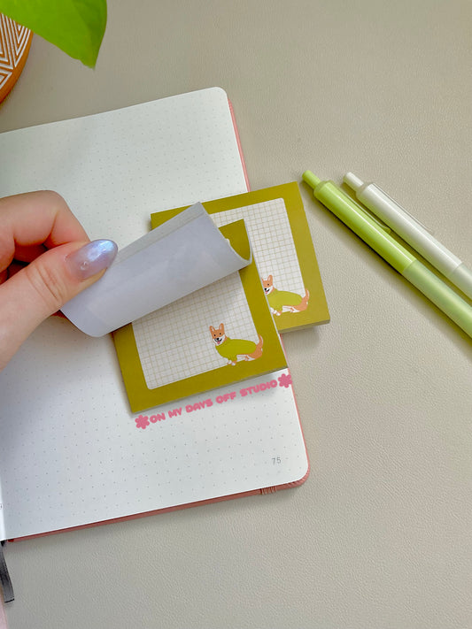 Cozy Corgi Sticky Note