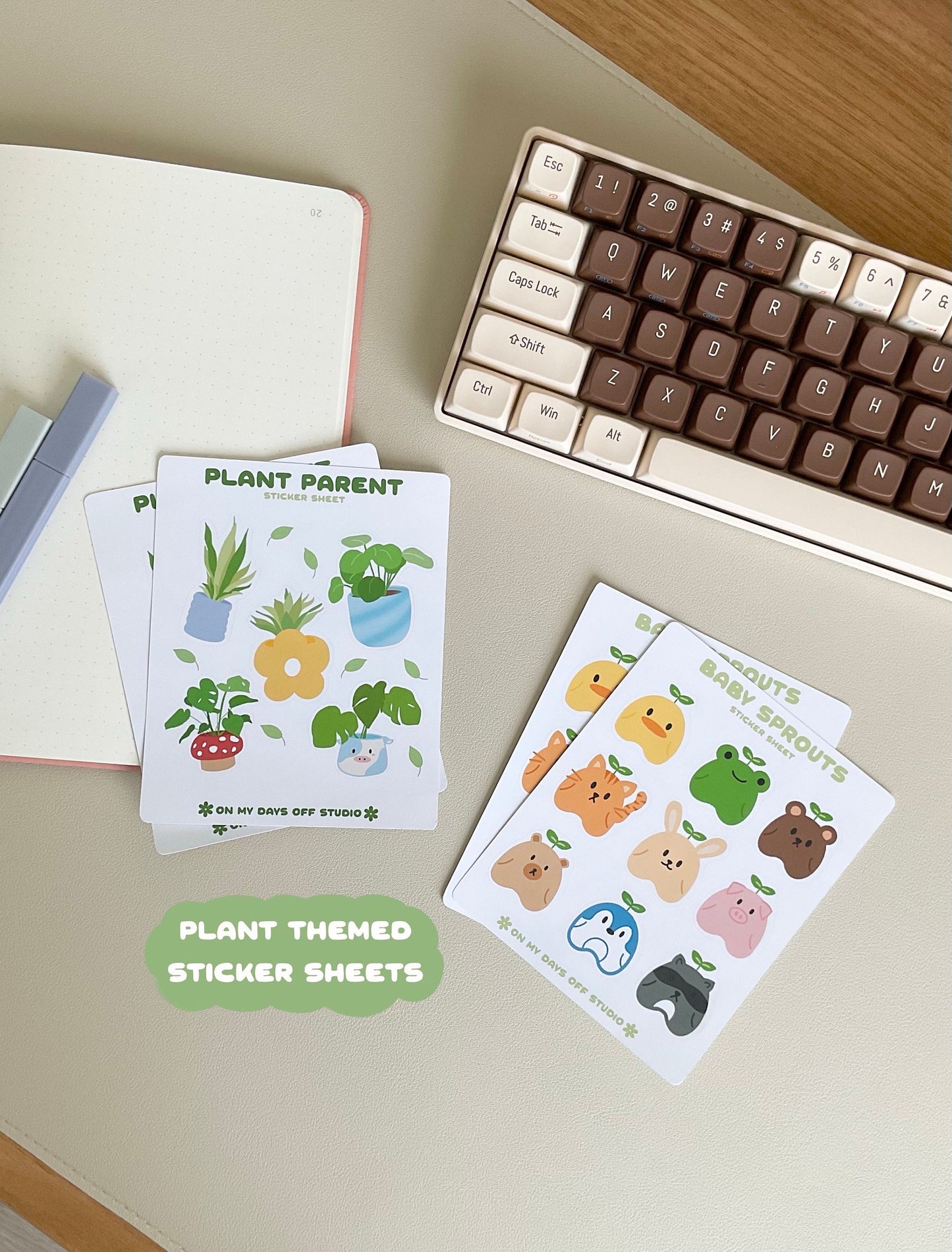 Cute plant sticker sheet for your bullet journals and planners. This cute sticker sheet is perfect for plant lovers! It comes with 5 different original plant illustrations.