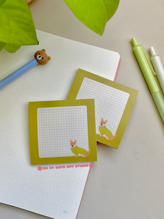Cozy Corgi Sticky Note