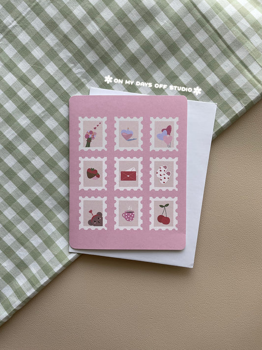 Love Stamps Greeting Card