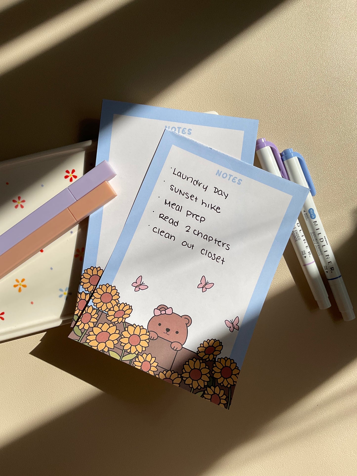 Sunflower Bear Notepad
