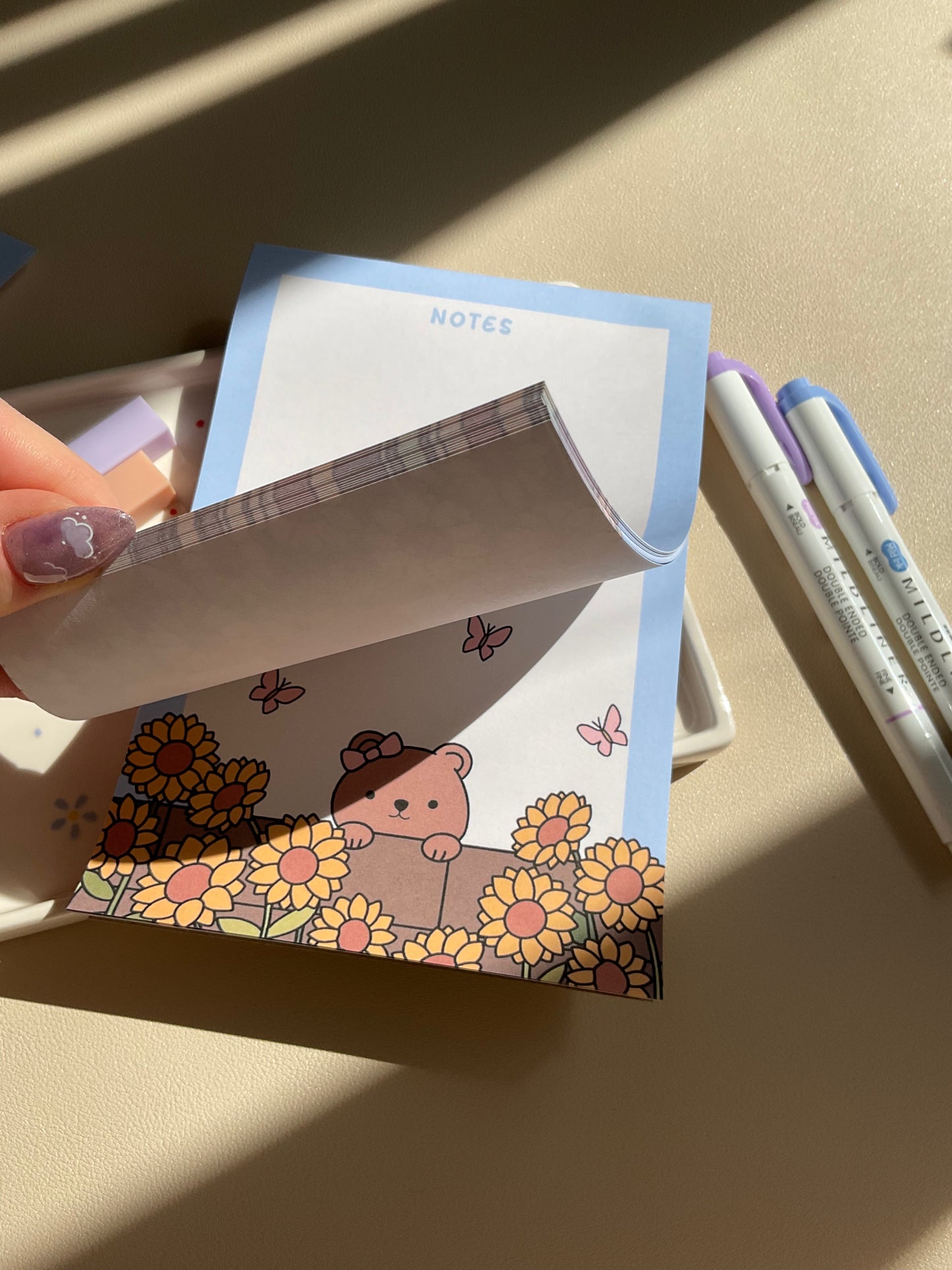 Sunflower Bear Notepad