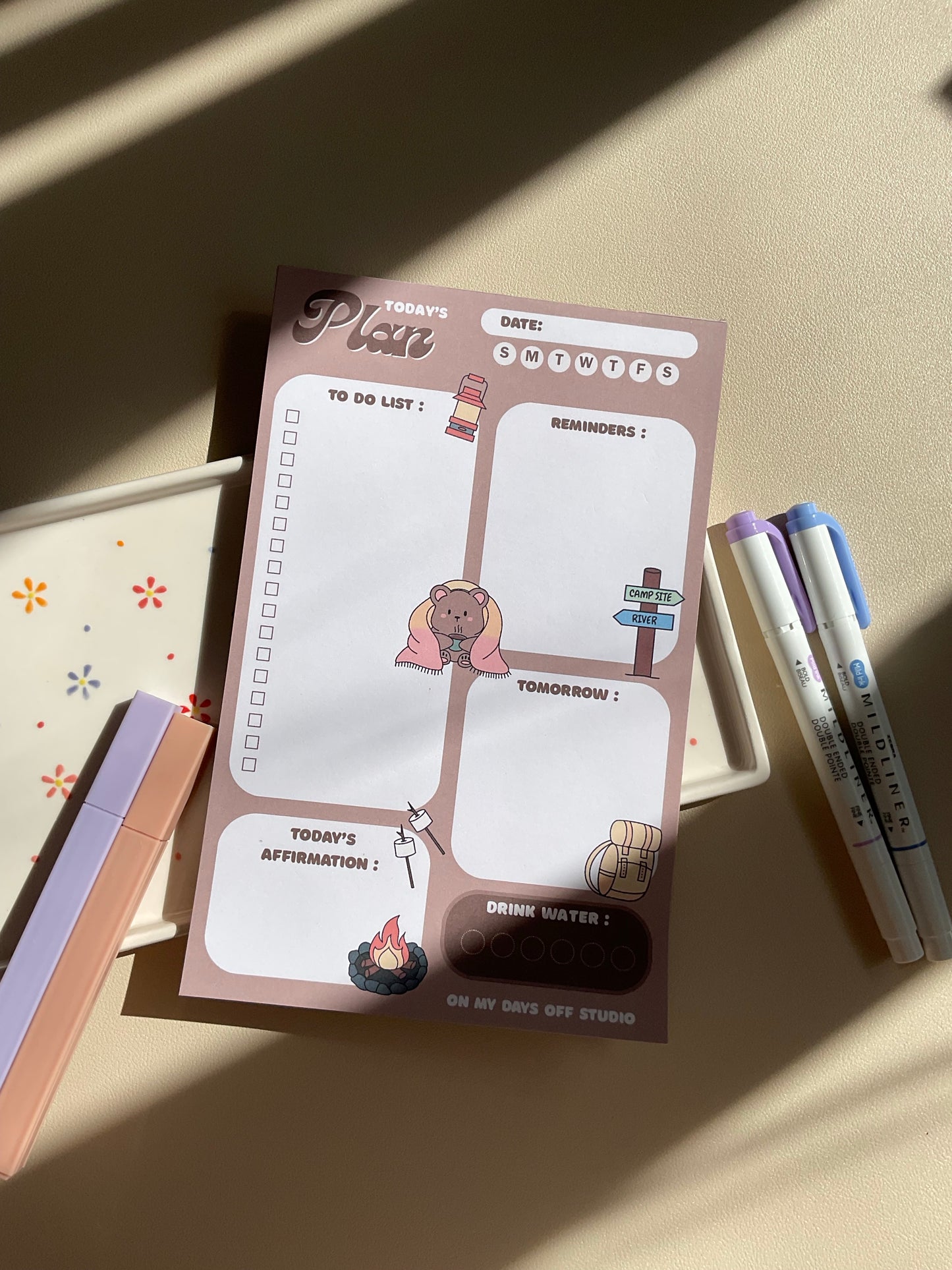 Camp Daily Planner Notepad