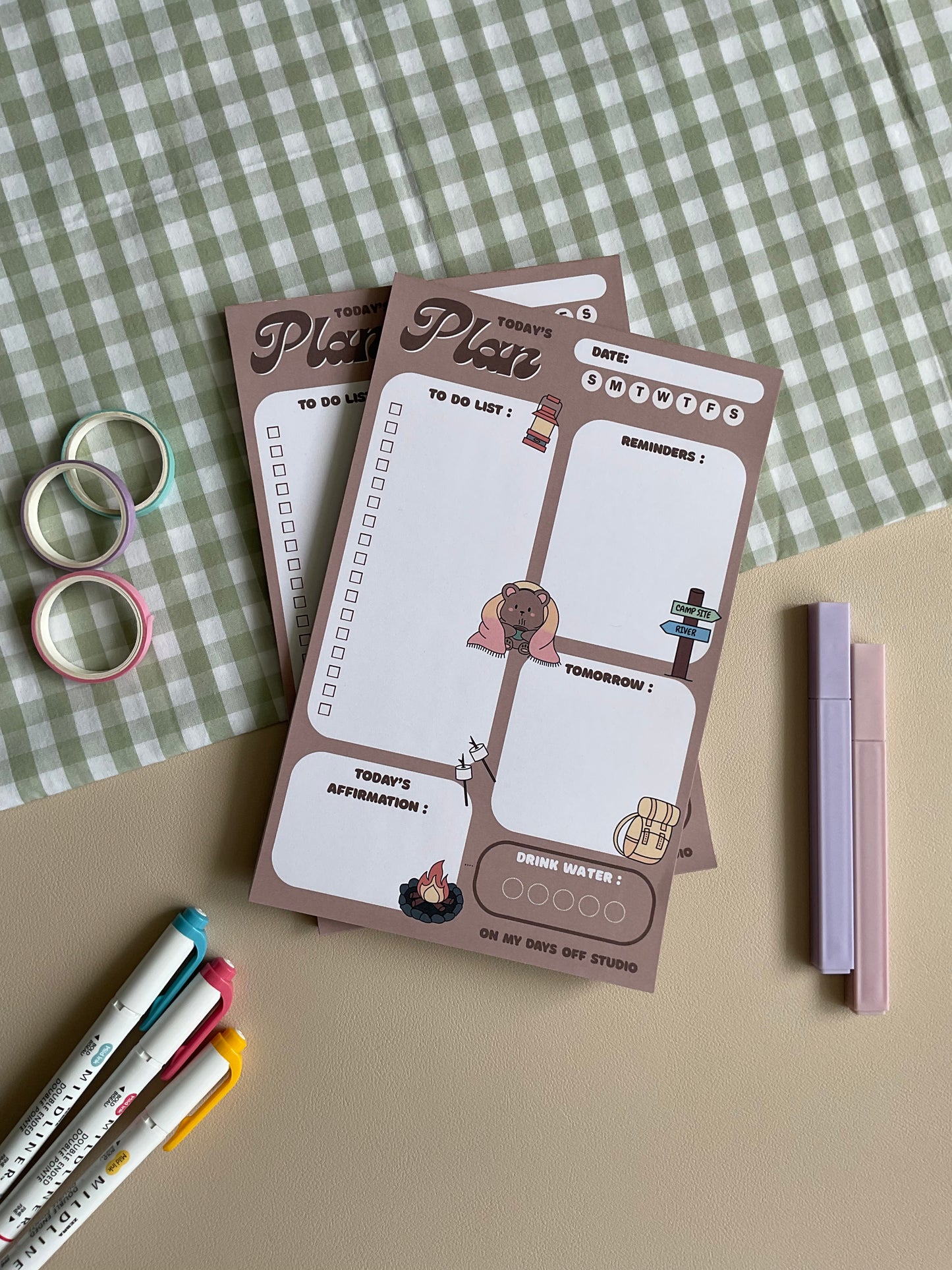 Camp Daily Planner Notepad