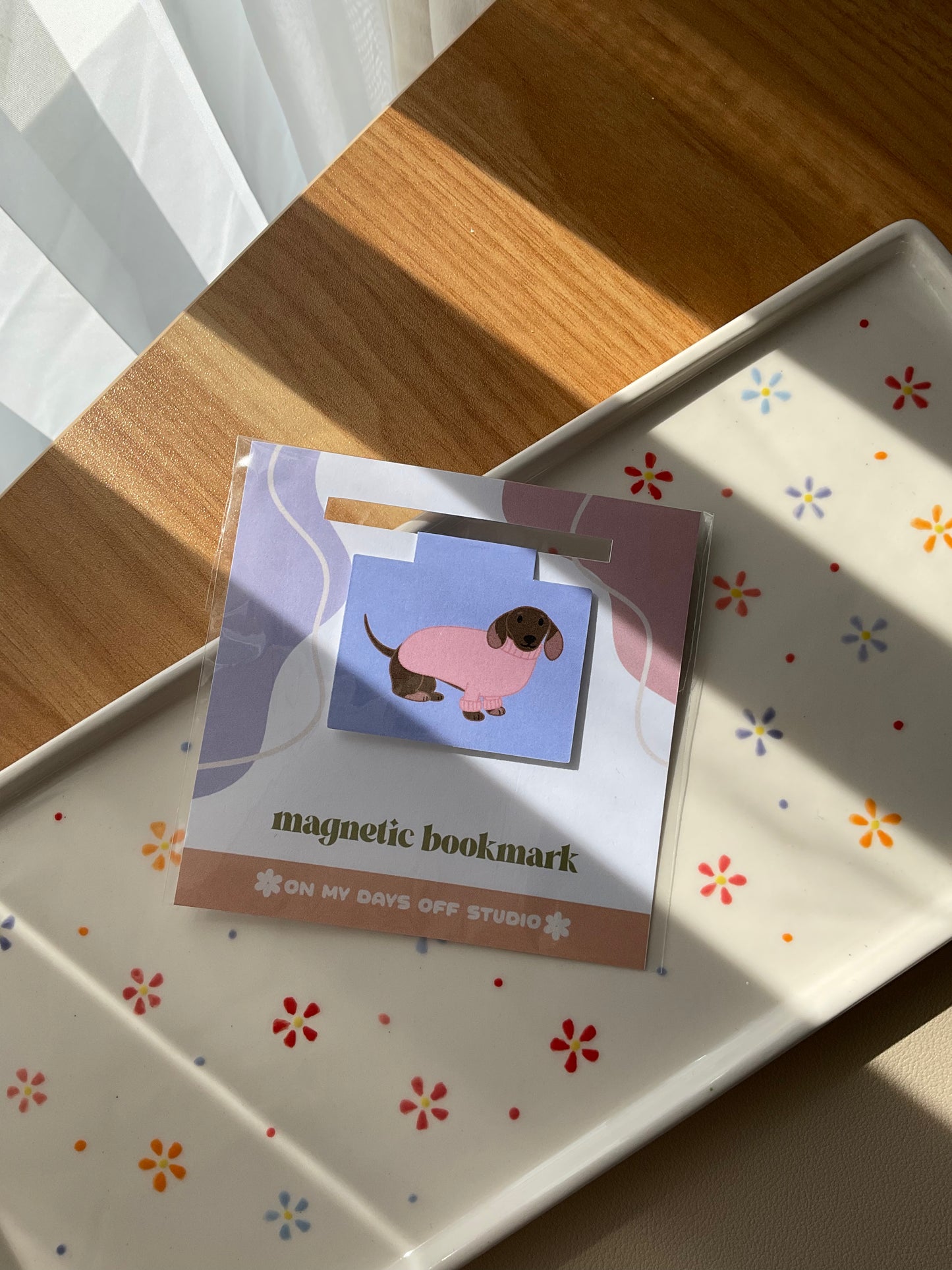 Dachshund In A Sweater Magnetic Bookmark