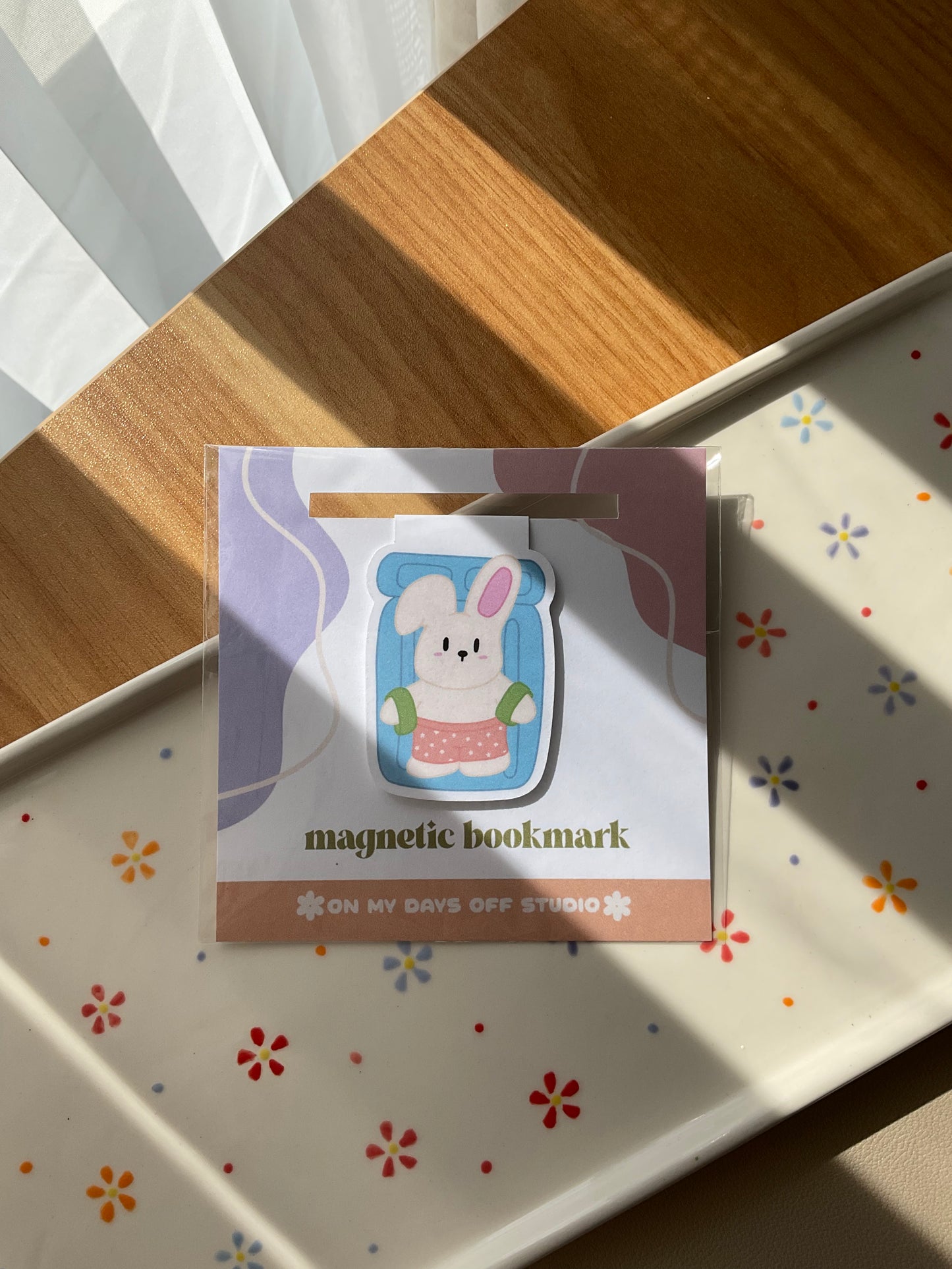 Bunny & Pool Float Magnetic Bookmark
