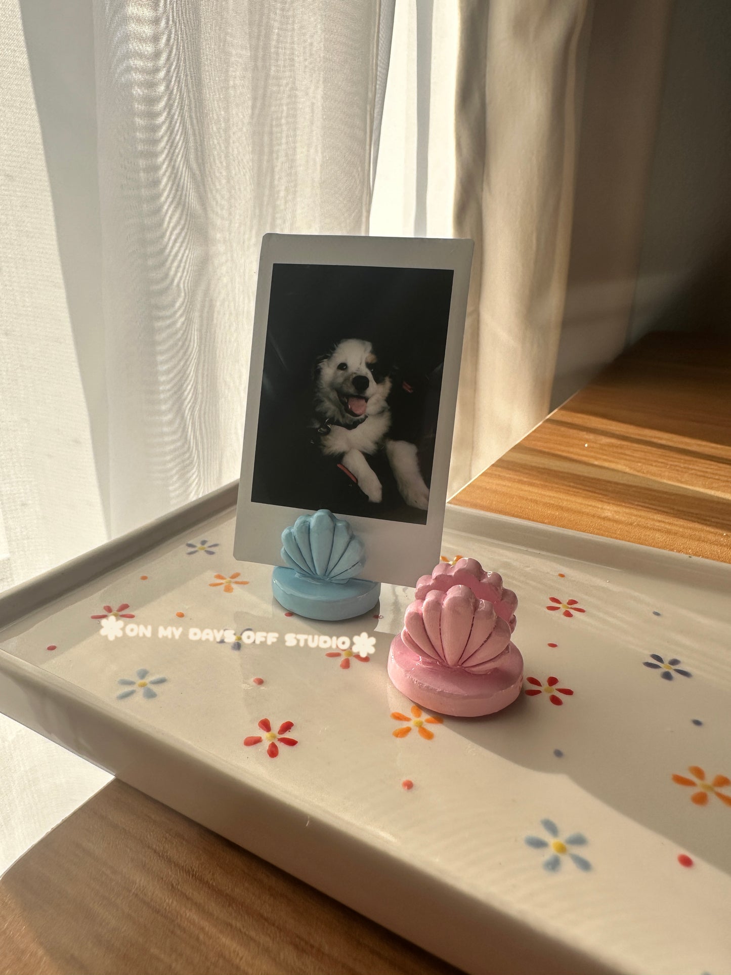Custom Sea Shell Polaroid Holder
