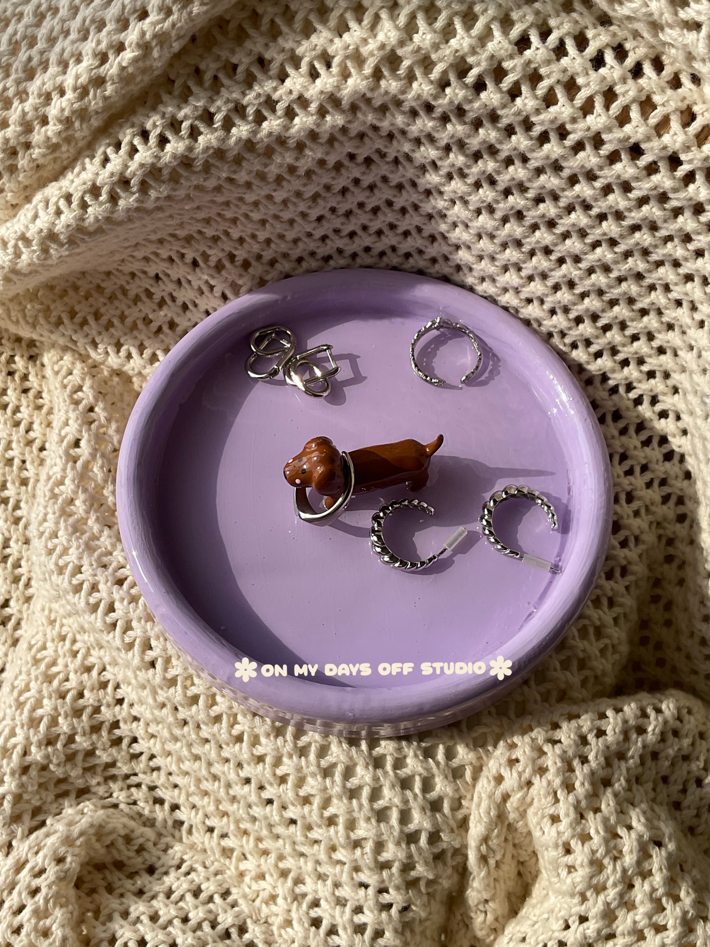 Custom Dachshund Round Trinket Dish | Customizable