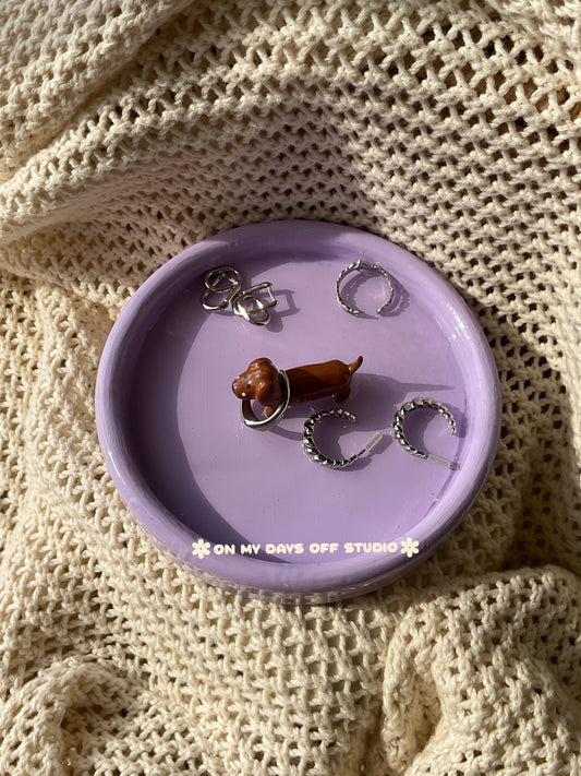 Custom Dachshund Round Trinket Dish | Customizable