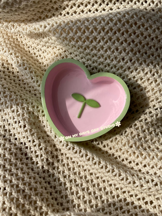 Matcha Heart Trinket Dish
