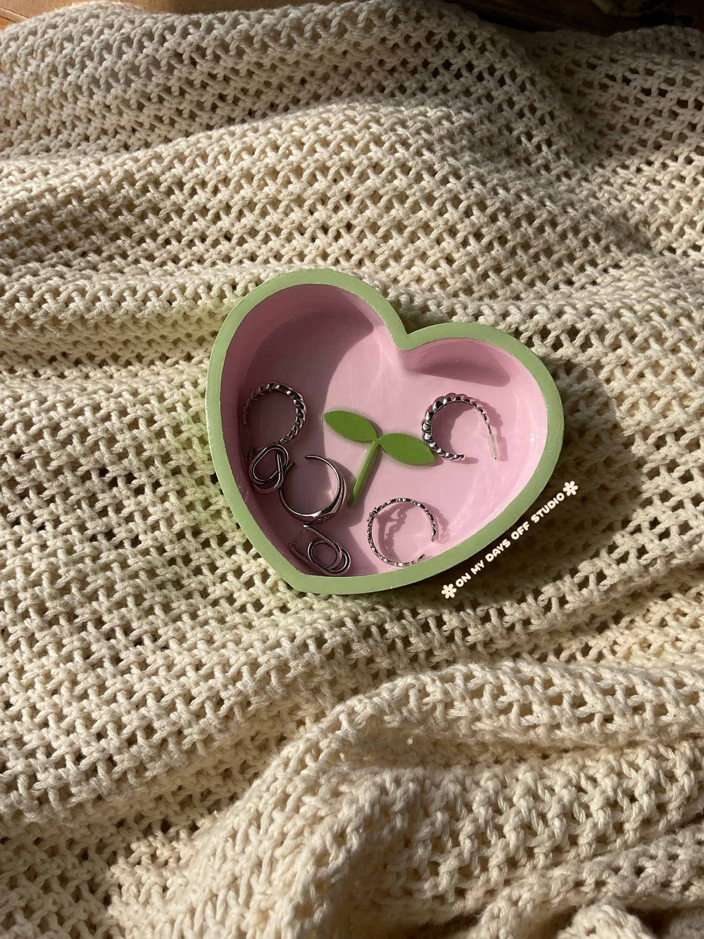 Matcha Heart Trinket Dish