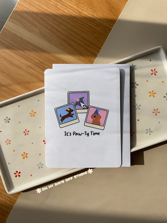 It's Paw-Ty Time Greeting Card