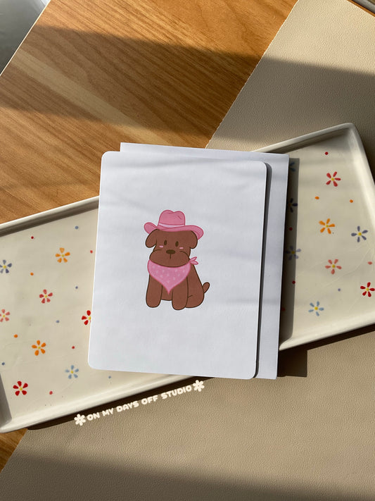 Cowgirl Pup Greeting Card