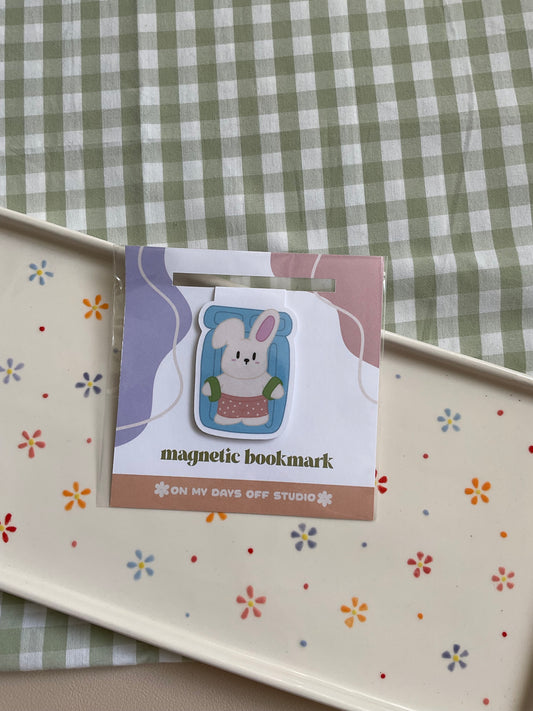 Bunny & Pool Float Magnetic Bookmark