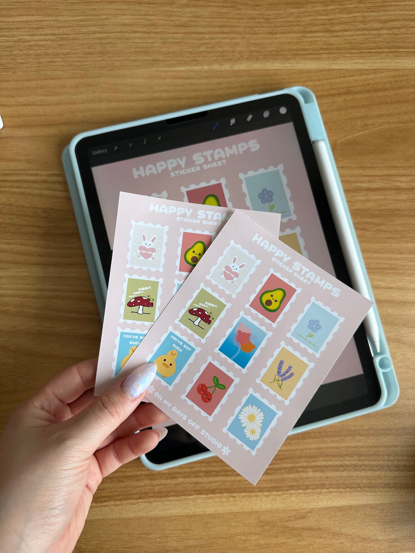  This stationery sticker sheet featured 9 kawaii stamp illustrations. These glossy stickers is perfect for planners and bullet journals.&nbsp;