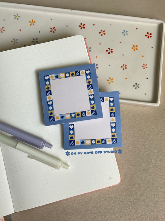 Blueberry Border Sticky Notes