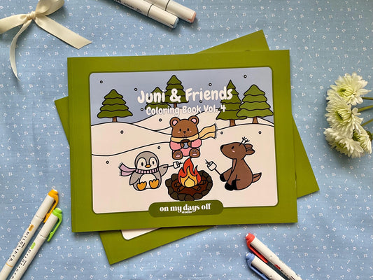 Juni and friends coloring book volume 4 is winter themed