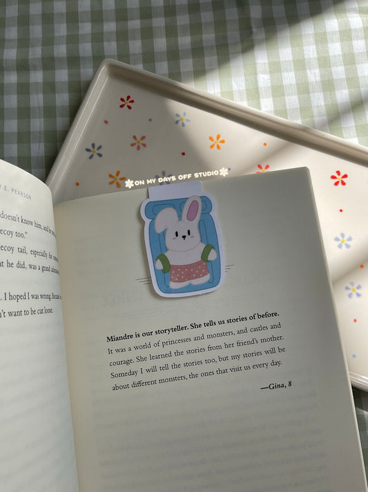 Bunny & Pool Float Magnetic Bookmark