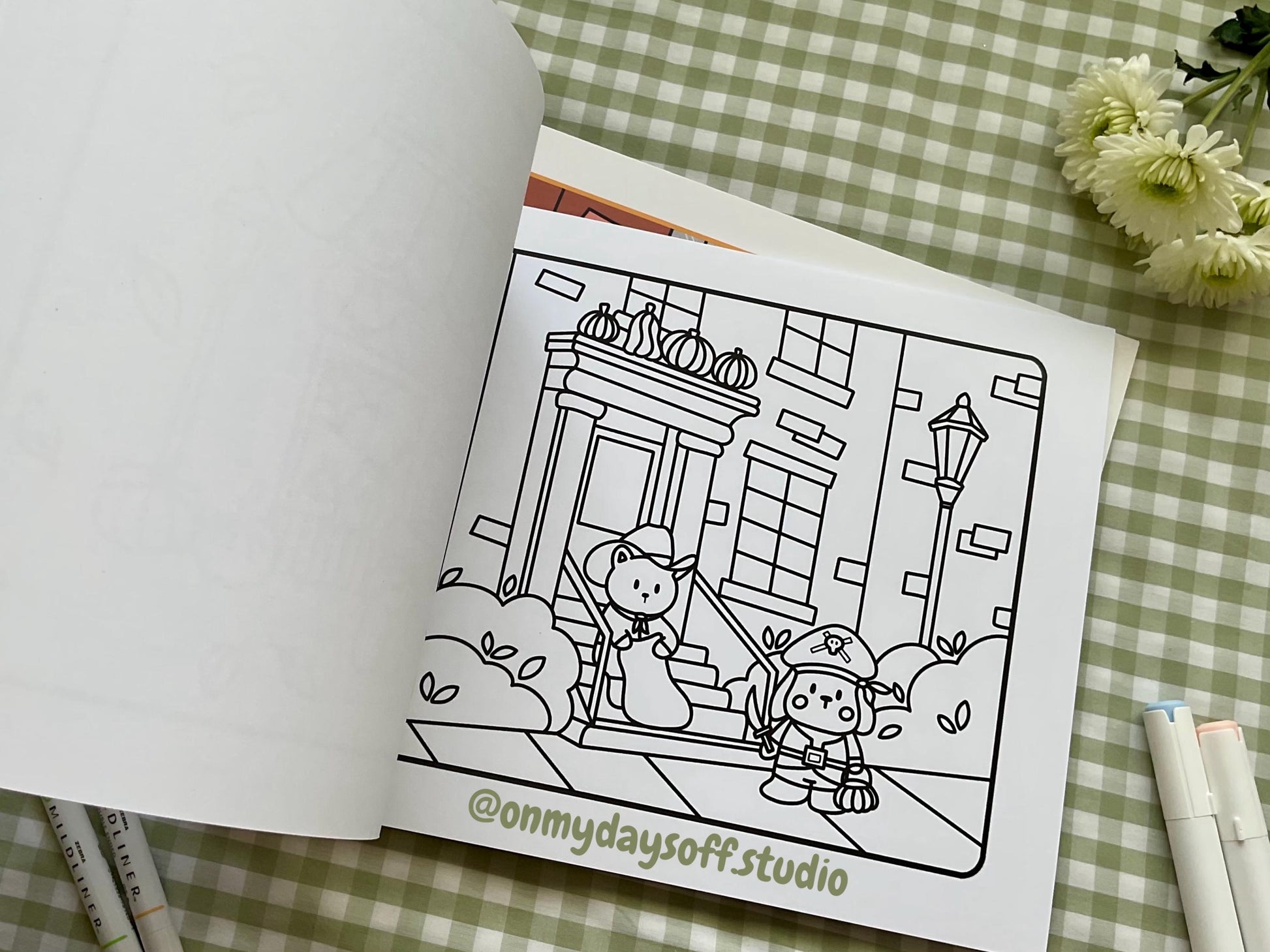 Juni & Friends Coloring Book Vol. 3 - cute dog and cat halloween trick or treating