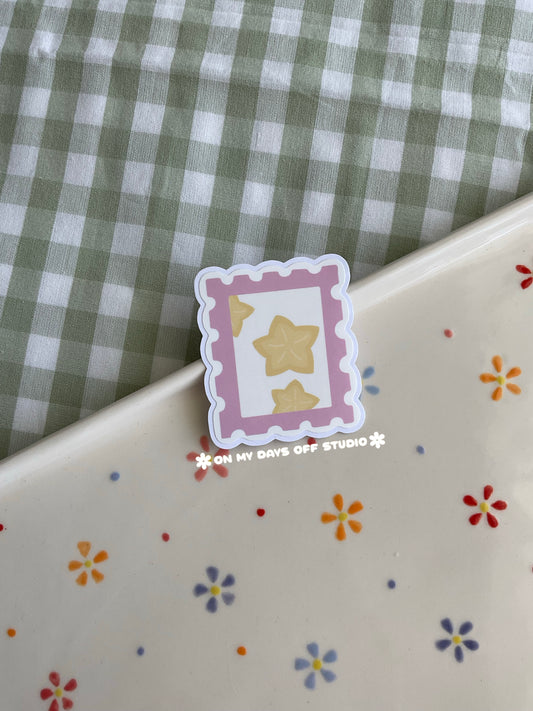 Star Fruit Stamp Vinyl Sticker