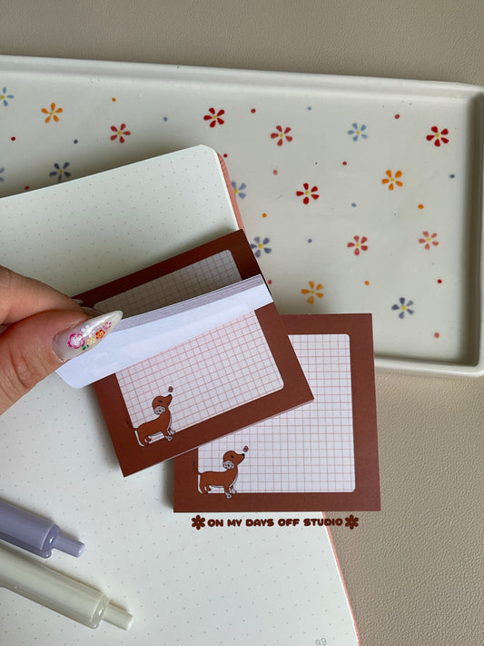 Brown Dachshund Sticky Notes