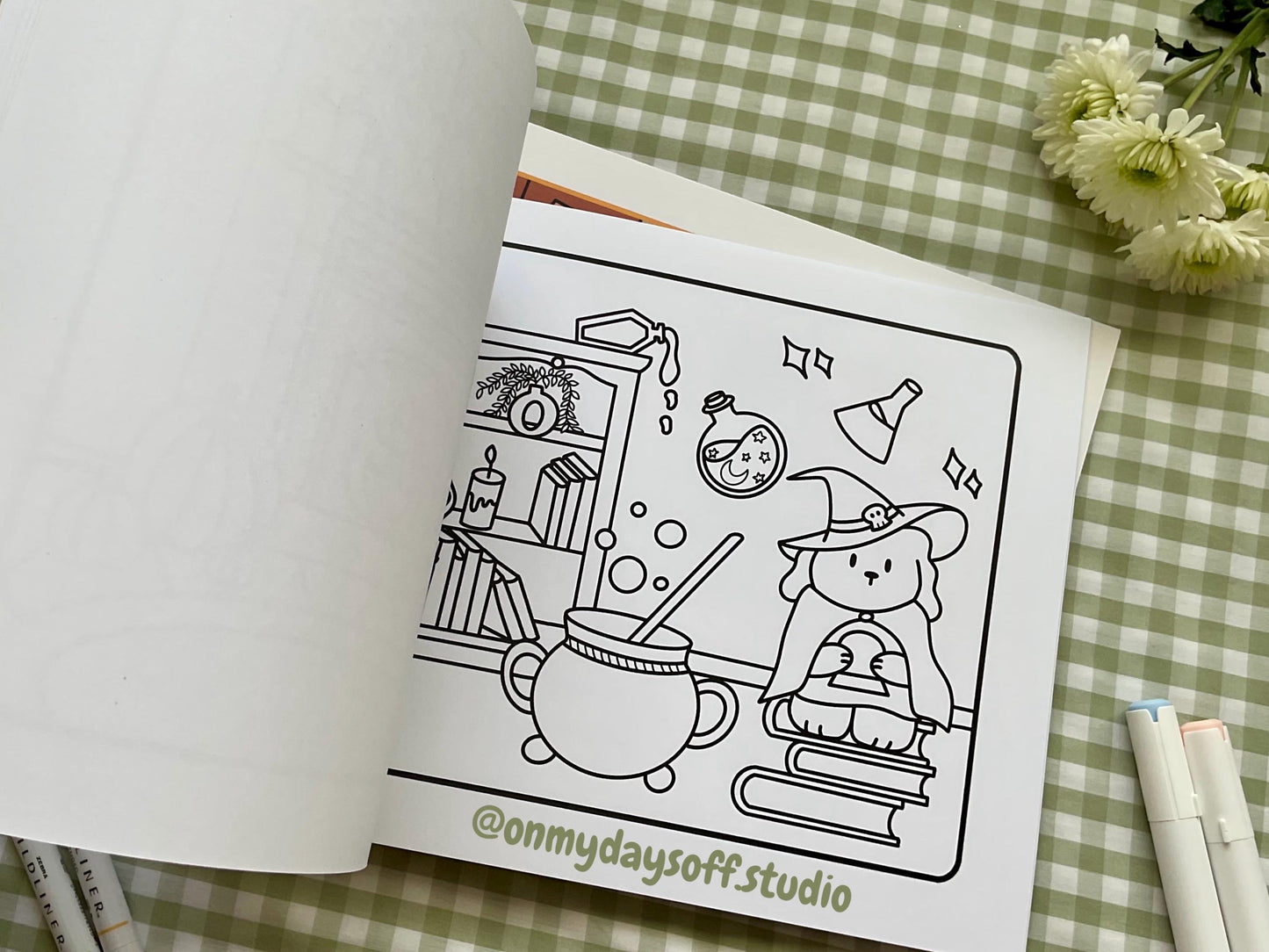 Juni & Friends Coloring Book Vol. 3 - Dog wizard making a potion