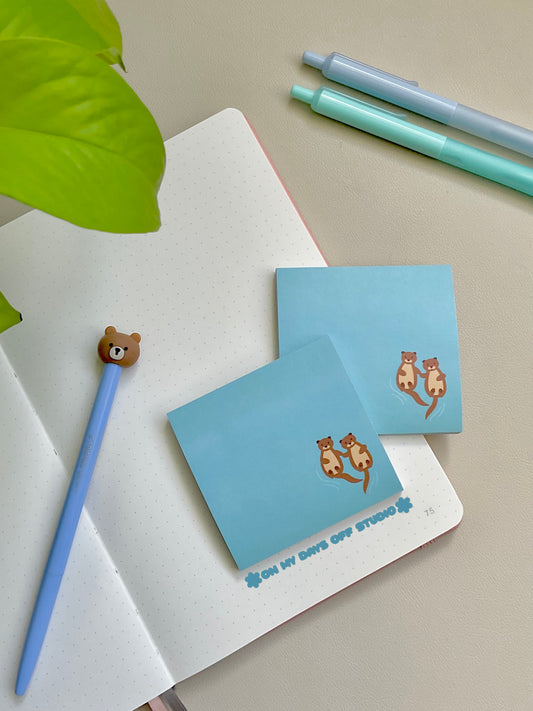 Just A Couple Of Otters Sticky Notes