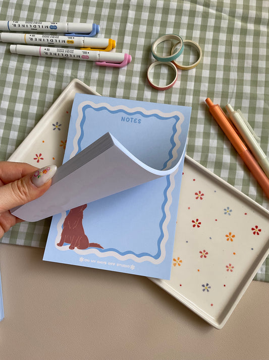 Golden Retriever Wavy Notepad