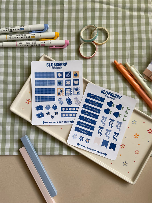 Blueberry Journal Sticker Set