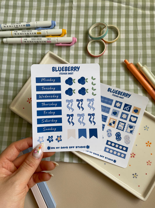 Blueberry Journal Sticker Set