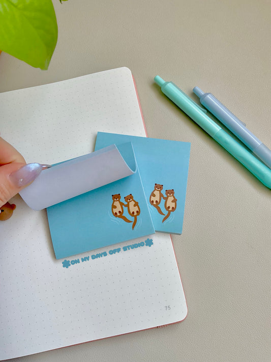Just A Couple Of Otters Sticky Notes