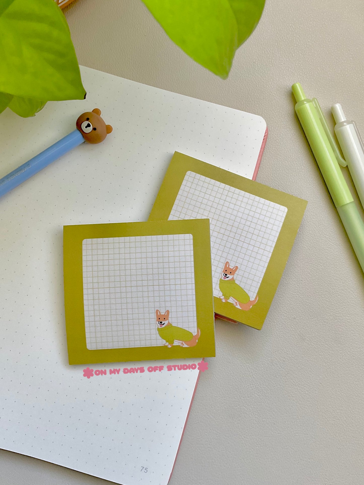 Cozy Corgi Sticky Note