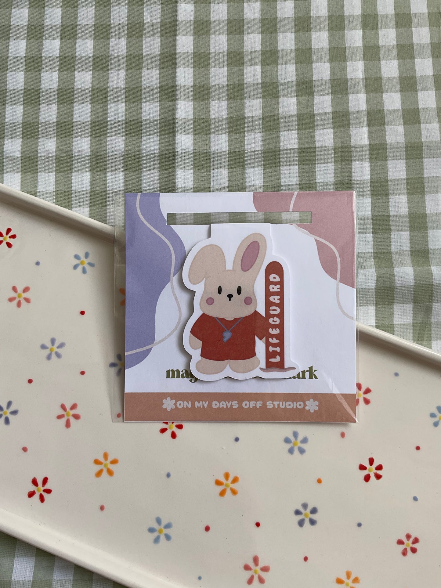 Lifeguard Bunny Magnetic Bookmark