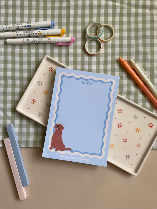 Golden Retriever Wavy Notepad