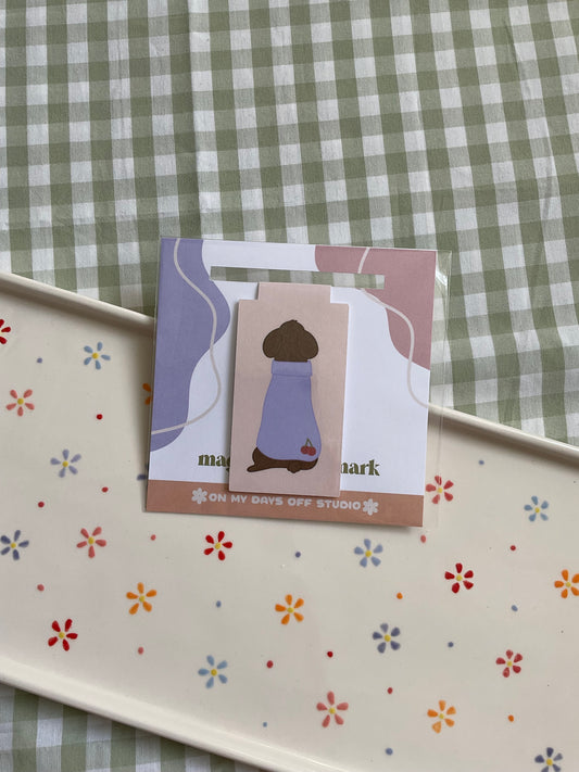 Pup In A Sweater Magnetic Bookmark