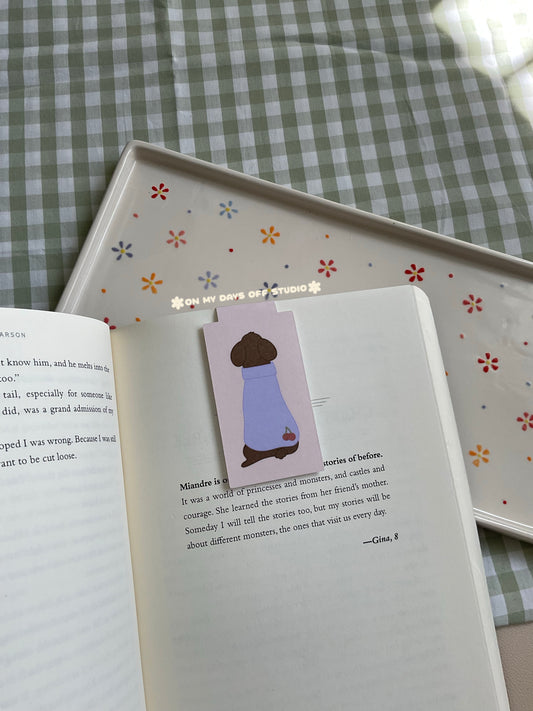 Pup In A Sweater Magnetic Bookmark