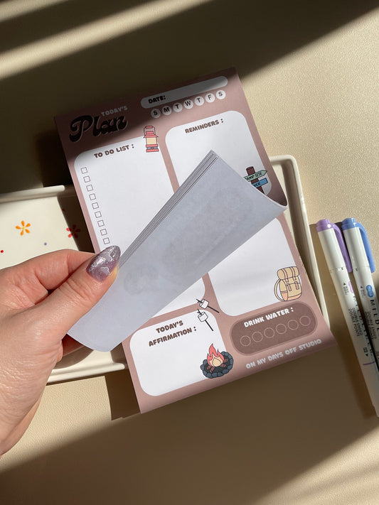 Camp Daily Planner Notepad