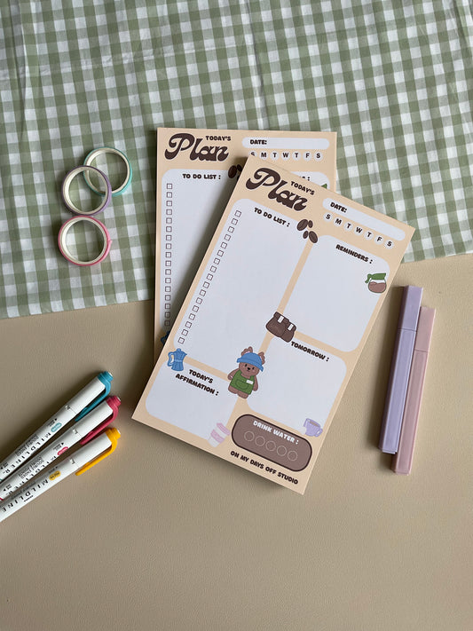 Coffee Daily Planner Notepad