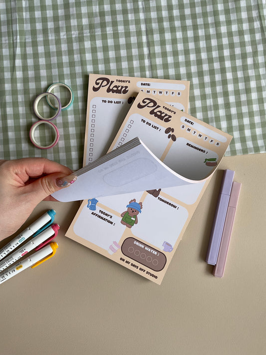 Coffee Daily Planner Notepad